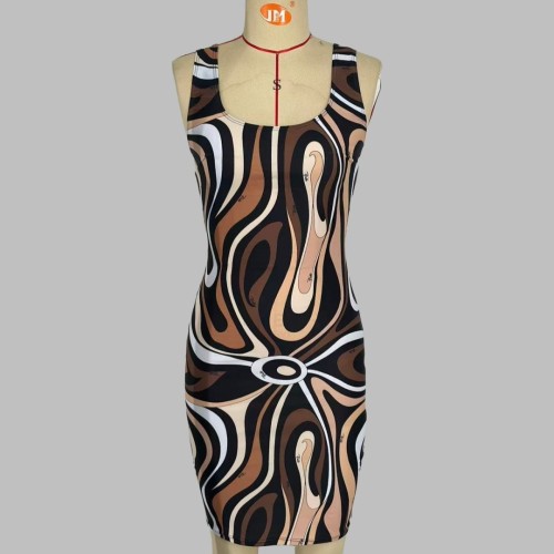 European and American sexy printed bikini new style women's one-piece swimsuit
