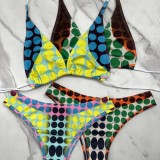 Polka Dot Bikini High Waist European and American Sexy Bikini bikini dot swimwear for women