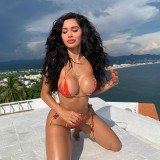 2021 orange sexy swimsuit bikini one-piece tight-fitting orange color that enhances skin tone, fashionable and sexy