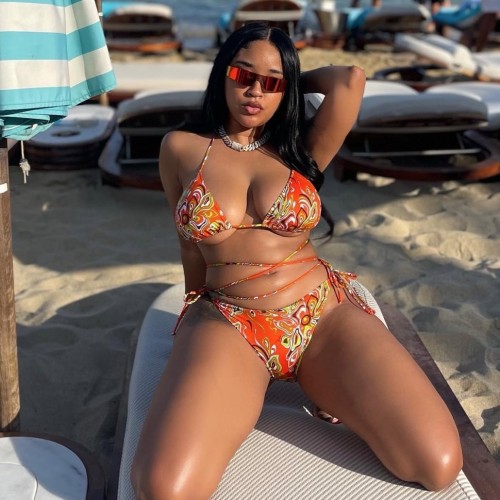 European and American sexy bikini swimwear, bikini thong swimwear, fashionable two-piece swimsuit