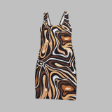 European and American sexy printed bikini new style women's one-piece swimsuit