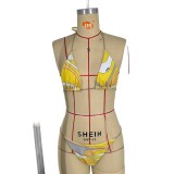 European and American sexy printed bikini new style women's one-piece swimsuit