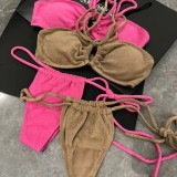 PH08 Terry Cloth European and American Women's Sexy Swimsuit One-Piece Two-Piece Bikini 2022 Fashionable Sexy Slimming Effect