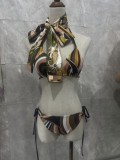Headband bikini swimsuit women silk scarf