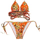 European and American sexy bikini swimwear, bikini thong swimwear, fashionable two-piece swimsuit