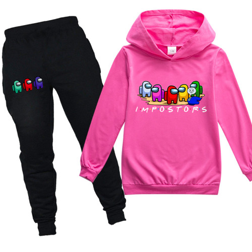 Boys Girls Sweatsuit Among US 2 Pieces Cotton Hoodie and Sweatpants Suit