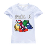 Among US Kids Boys Girls Summer Short Sleeve Cotton Tee