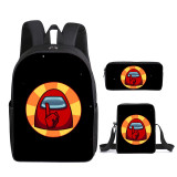 Amongs US Fashion Stundents Boys Girls Backpack Set 3-D Backpack Lunch Box and Pencil Bag Set