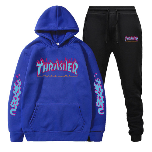 Adults Thrasher Hoodie and Jogger Pants Set Fashion Unisex Sweatsuit