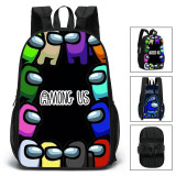 Among US Kids Students Double Side Backpack Unisex Shcool Backpack