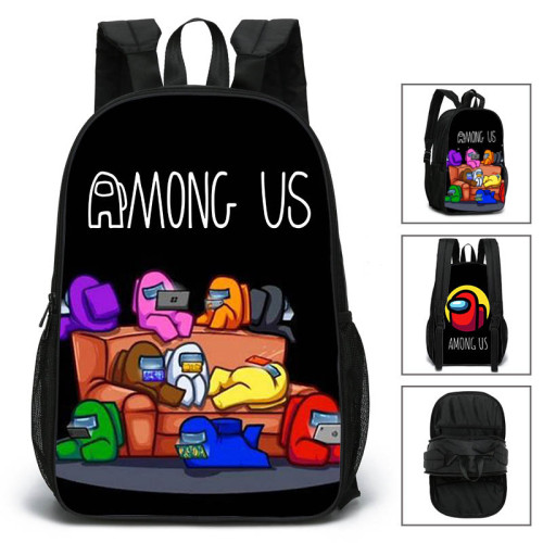 Among US Kids Students Double Side Backpack Unisex Shcool Backpack