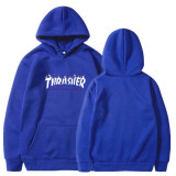 Adults Thrasher Blue Flame Print Hoodie Unisex Pullover Sweatshirt
