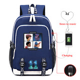 Stranger Things School Book Bag Big Capacity Rucksack Travel Bag With USB Charging Port