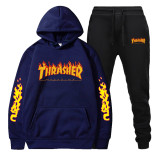Adults Thrasher Fashion Casual Hoodie and Jogger Pants Set Fashion Unisex Sweatsuit