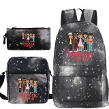 Stranger Things Youth Kids School Backpack Book Bag With Lunch Box Bag and Pencil Bag 3 Piece Set