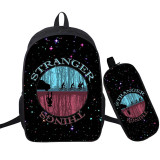 Stranger Things Fashion Backpack 2 Pieces Set School Backpack and Pencil Bag