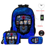 Stranger Things Fashion 3 Pieces Set School Backpack Lunch Bag and Pencil Bag