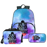 Stranger Things Popular Youth Kids School Backpack Book Bag With Lunch Box Bag and Pencil Bag 3 Piece Set