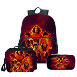 Stranger Things Popular Youth Kids School Backpack Book Bag With Lunch Box Bag and Pencil Bag 3 Piece Set