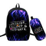 Stranger Things Fashion Backpack 2 Pieces Set School Backpack and Pencil Bag