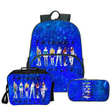 Stranger Things Fashion Backpack 3 Pieces Set School Backpack Lunch Bag and Pencil Bag