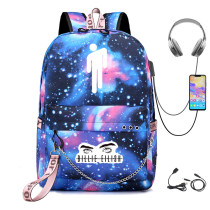 Billie Eilish Students Backpack With USB Charging Port Book Bag