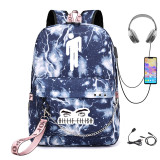 Billie Eilish Students Backpack With USB Charging Port Book Bag