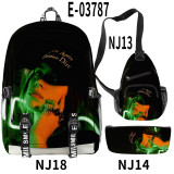 Billie Eilish Trendy Big Capacity School Backpack Book Bag With Sling Bag and Pencil Bag