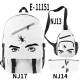 Billie Eilish Fashion School Backpack Book Bag With Sling Bag and Pencil Bag 3 Piece Set