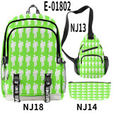 Billie Eilish Trendy Big Capacity School Backpack Book Bag With Sling Bag and Pencil Bag