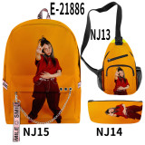 Billie Eilish Students Backpack With Sling Bag and Pencil Bag 3 Piece Set