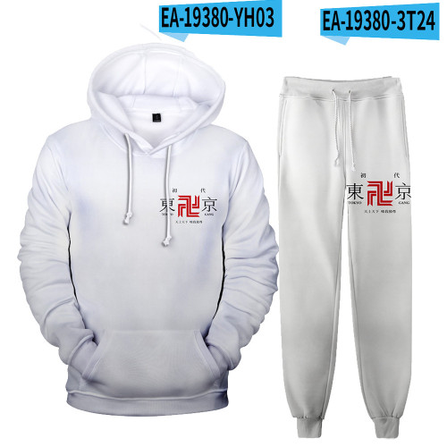 Anime Tokyo Revengers 2 Piece Sweatsuits Hoodie and Jogger Pants Set Unisex Youth