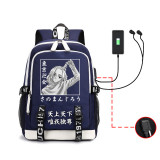 Anime Tokyo Revengers Students Backpack With USB Charging Port Unisex Youth Travel Backpack Computer Bag