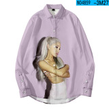 Ariana Grande Spring Summer 3-D Print Casual Long Sleeve Unisex Shirt