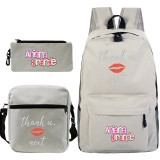 Ariana Grande Trendy 3 Pieces Set School Backpack Lunch Bag and Pencil Bag
