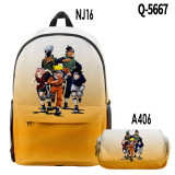 Anime Naruto Backpack 2 piece Backpack Set Students Backpack  With Pencil Bag Set