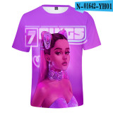 Ariana Grande Trendy 3-D Print Casual Loose Short Sleeves Unisex T-shirt