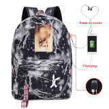 Ariana Grande School Book Bag Students Backpack Travel Bag With USB Charging Port