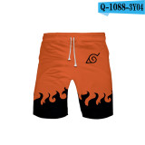 Anime Naruto Men Shorts Summer Beach Shorts Comfort Loose Home Wear
