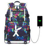 Ariana Grande Popular Students Backpack Big Capacity Rucksack Travel Bag With USB Charging Port