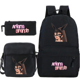 Ariana Grande Fashion Backpack 3 Pieces Set School Backpack Lunch Bag and Pencil Bag