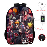 Anime Naruto 3-D Backpack Students Backpack Bookbag With USB Charging Port