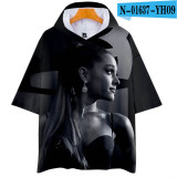 Ariana Grande Fashion Casual Hooded Short Sleeves Unisex T-shirt