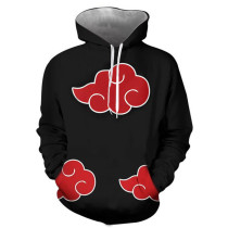 Anime Naruto 3-D Hoodie Akatsuki Hoodie Unisex Long Sleeve Cool Hooded Sweatshirt