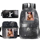 Ariana Grande Youth Kids School Backpack Book Bag With Lunch Box Bag and Pencil Bag 3 Piece Set