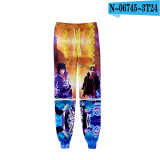 Anime Naruto 3-D Unisex Jogger Pants Casual Breathable Sweatpants With Adjustable Drawstring
