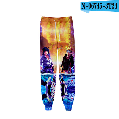 Anime Naruto 3-D Unisex Jogger Pants Casual Breathable Sweatpants With Adjustable Drawstring