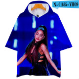 Ariana Grande Fashion Casual Hooded Short Sleeves Unisex T-shirt