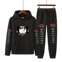 Anime Naruto Sweatsuits 2PCS Hoodie and Sweatpants Set Casual Fall Winter Outfit