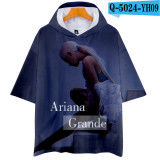 Ariana Grande Trendy Hooded Short Sleeves Unisex T-shirt